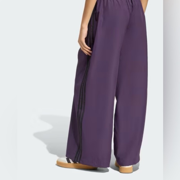 Adidas [XS] Women’s Firebird Lightweight Wide-Leg Track Pants - Purple JV7494 - Picture 7 of 8
